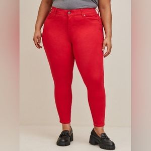 Torrid Red Skinny jeans size 20R